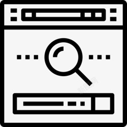 搜索线框网站线框浏览器信息图标高清图片