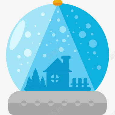 雪球圣诞6扁平图标图标