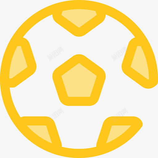 足球运动27黄色图标svg_新图网 https://ixintu.com 足球 运动27 黄色