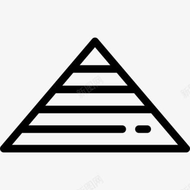 金字塔旅行5直线图标图标