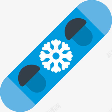 滑雪板运动14平坦图标图标