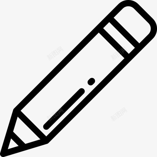 铅笔文具6直线型图标svg_新图网 https://ixintu.com 文具6 直线型 铅笔