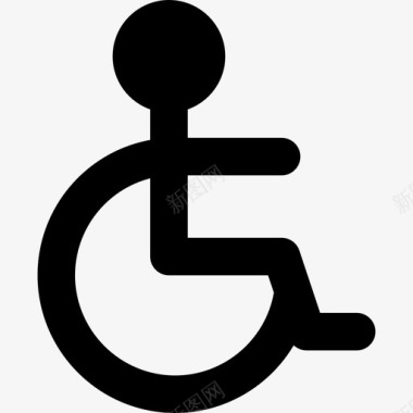 轮椅保健元素汇编填充图标图标