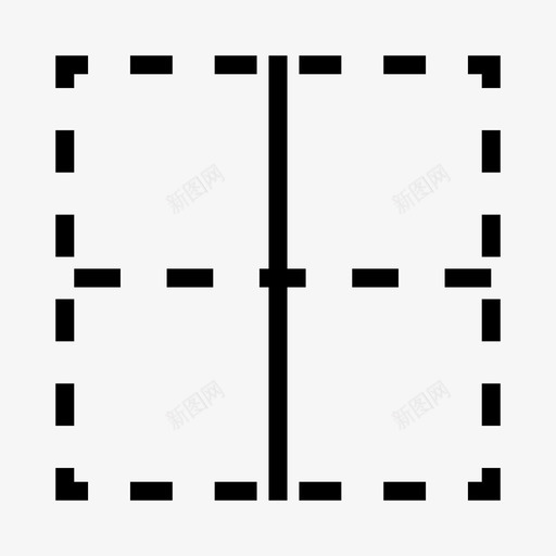 布局边框中心图标svg_新图网 https://ixintu.com 中心 列 对齐和段落 布局 表格 边框