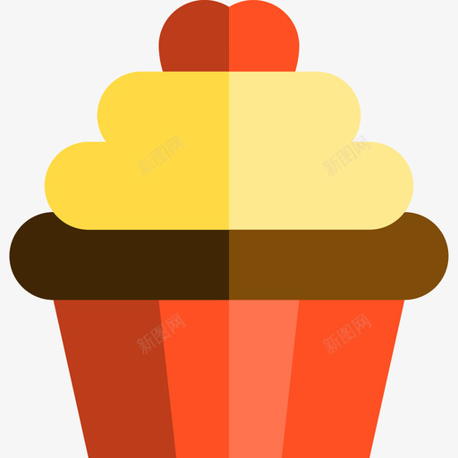 纸杯蛋糕食品套装2扁平图标svg_新图网 https://ixintu.com 扁平 纸杯蛋糕 食品套装2