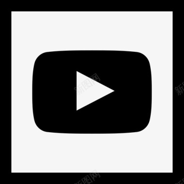 Youtube社交媒体徽标集合线性图标图标