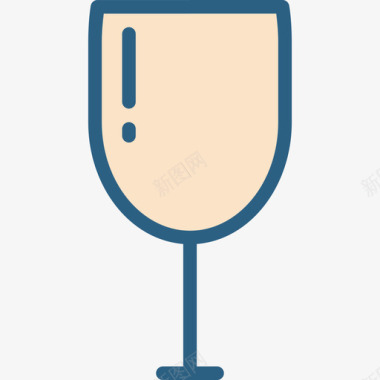 葡萄酒饮料和饮料2线性颜色图标图标