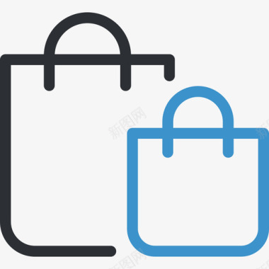 购物袋商务搜索引擎优化蓝色图标图标