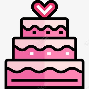 结婚蛋糕刚结婚正色图标图标