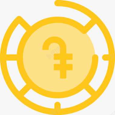 Dram货币元素5黄色图标图标