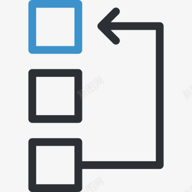列表商业搜索引擎优化蓝色图标图标