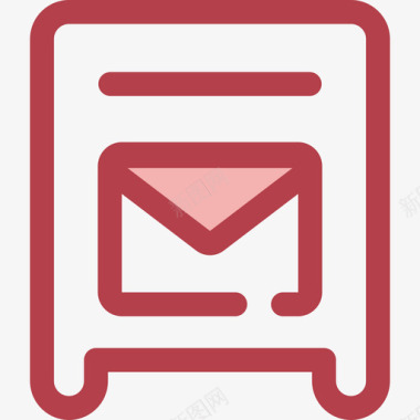 邮箱通讯9红色图标图标