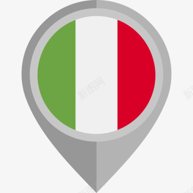 意大利国旗圆形图标图标
