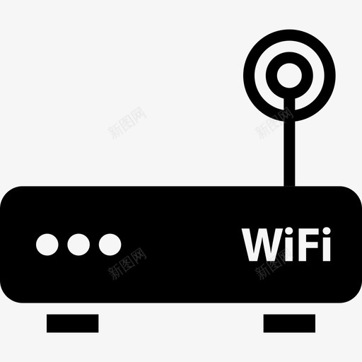 Wifi电子图形填充图标svg_新图网 https://ixintu.com Wifi 填充 电子图形