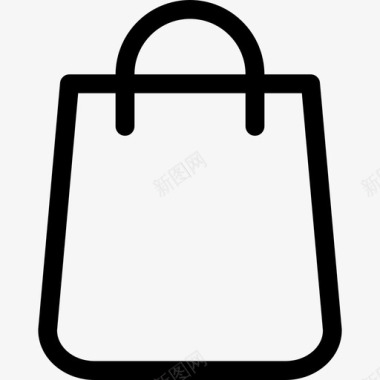 购物袋电子商务套装直线型图标图标
