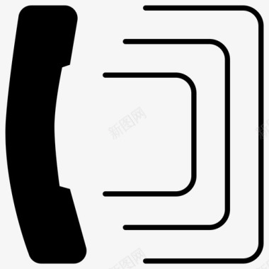 电话电话铃声squareicons字形图标图标