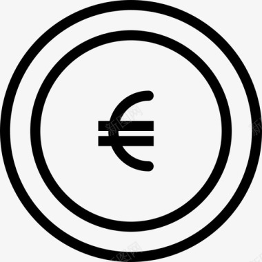 硬币电子商务6线性图标图标