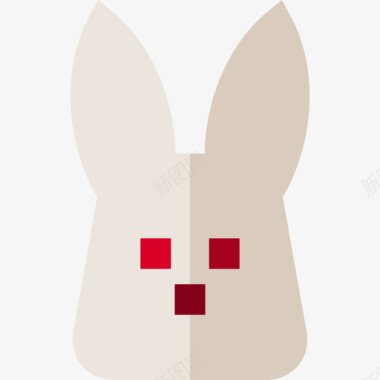 复活节兔子假日套装套间图标图标
