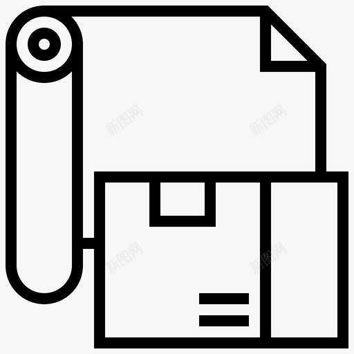包装盒子纸图标svg_新图网 https://ixintu.com 产品 包装 包装纸 盒子 纸 黑色星期五生产线