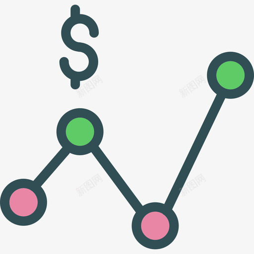 折线图营销3线颜色图标svg_新图网 https://ixintu.com 折线图 线颜色 营销3