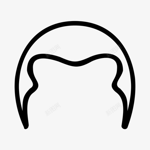 头发绅士发型图标svg_新图网 https://ixintu.com 发型 头发 男人 绅士