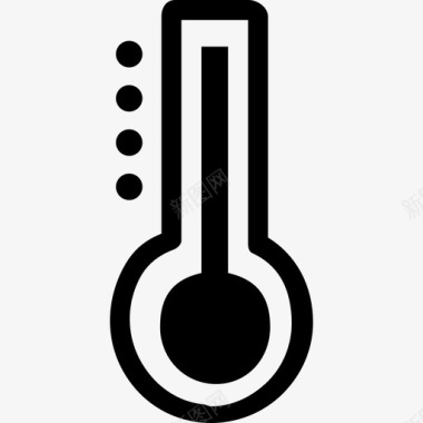 温度计气象资源2线性图标图标