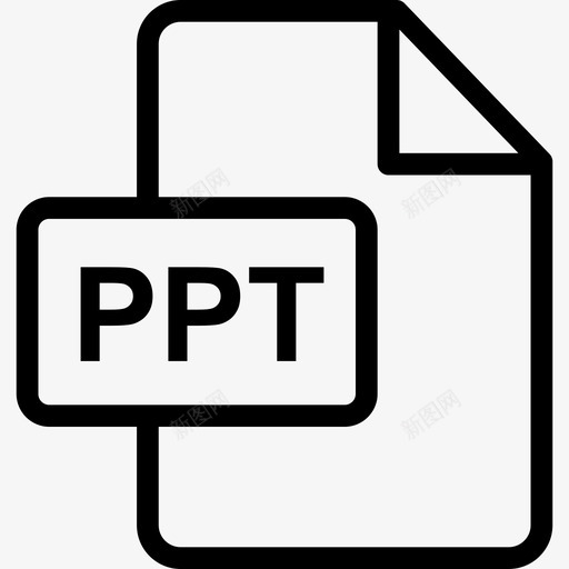 Ppt文件类型线性图标svg_新图网 https://ixintu.com Ppt 文件类型 线性