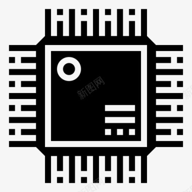 微控制器电路技术图标图标