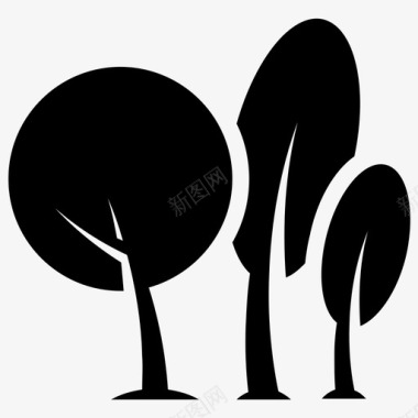 树木植物学生态学图标图标