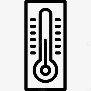 温度计暑假系列线性图标图标