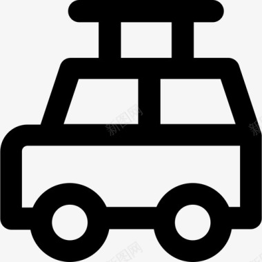 汽车运输元件粗体圆形图标图标