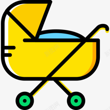 婴儿推车婴儿14黄色图标图标