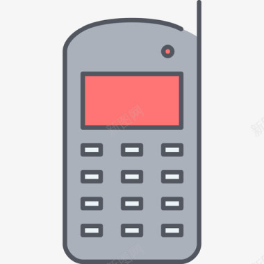 移动电话计算2彩色图标图标
