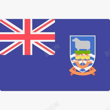福克兰群岛国际旗帜长方形图标图标