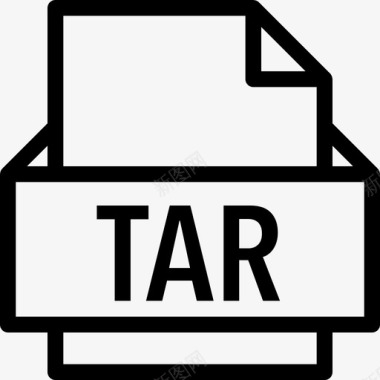 Tar文件格式线性图标图标