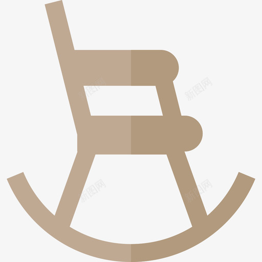 摇椅家具颜色扁平图标svg_新图网 https://ixintu.com 家具颜色 扁平 摇椅