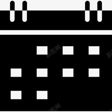日历和开发填充图标图标
