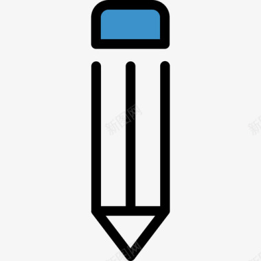 铅笔商务套装2蓝色图标图标