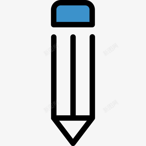 铅笔商务套装2蓝色图标svg_新图网 https://ixintu.com 商务套装2 蓝色 铅笔
