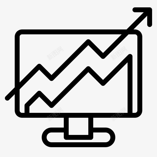 数字营销计算机图表图标svg_新图网 https://ixintu.com 利润 图表 数字营销 计算机