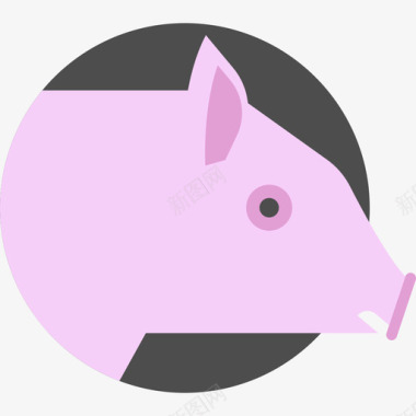 猪动物动物收藏图标图标