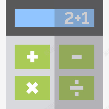计算器学校元素2平面图标图标