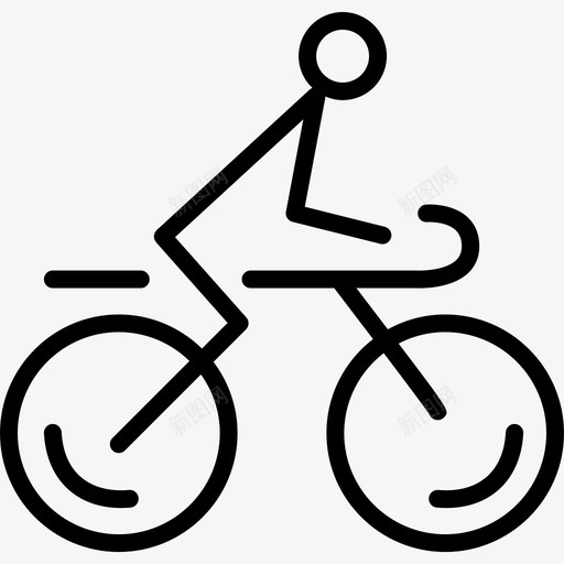 自行车运动和游戏直线型图标svg_新图网 https://ixintu.com 直线型 自行车 运动和游戏