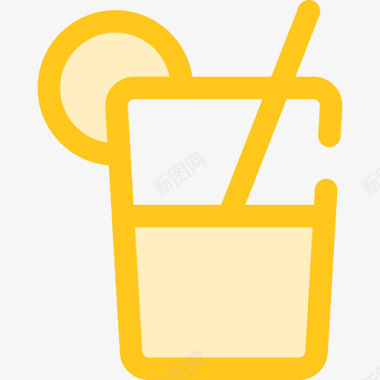 饮料生日派对10黄色图标图标