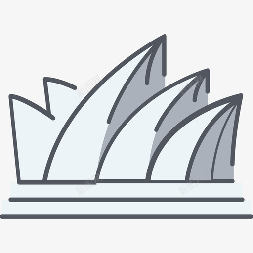 悉尼歌剧院纪念碑10号彩色图标svg_新图网 https://ixintu.com 彩色 悉尼歌剧院 纪念碑10号