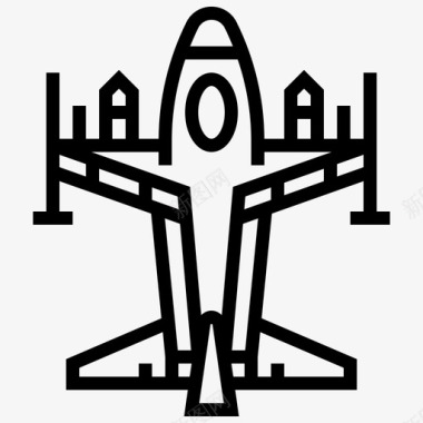 飞机军用航天器图标图标