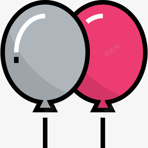 气球刚结婚直线颜色图标svg_新图网 https://ixintu.com 刚结婚 气球 直线颜色