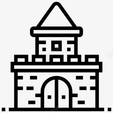 城堡建筑王国图标图标