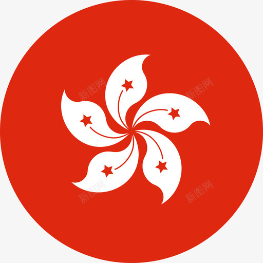 香港区旗svg_新图网 https://ixintu.com 中华人民共和国香港特别行政区 中国香港 香港区旗
