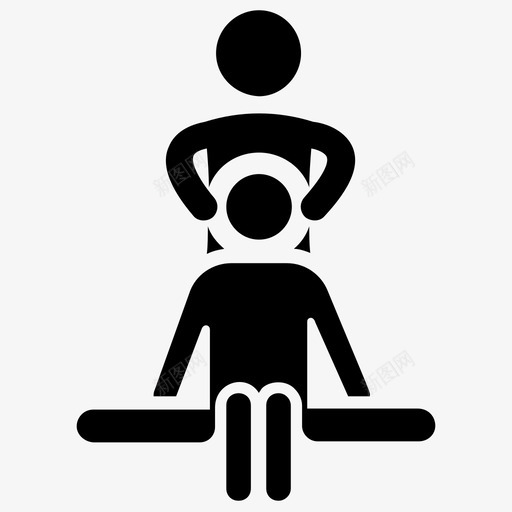 椅子按摩身体治疗按摩治疗师图标svg_新图网 https://ixintu.com 按摩治疗师 按摩疗法 按摩符号图标 椅子按摩 身体治疗